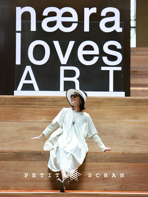 PETIT SCHAN小闪 CLO#508 soft sculpture 软雕塑 桑叶植物染纯棉宽松针织连衣裙大袍子 商品图3