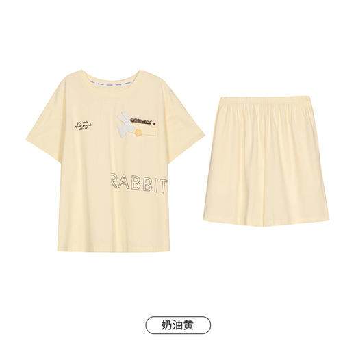 都市丽人生活家居女士棉质短袖短裤睡衣套装LH42R7 商品图10