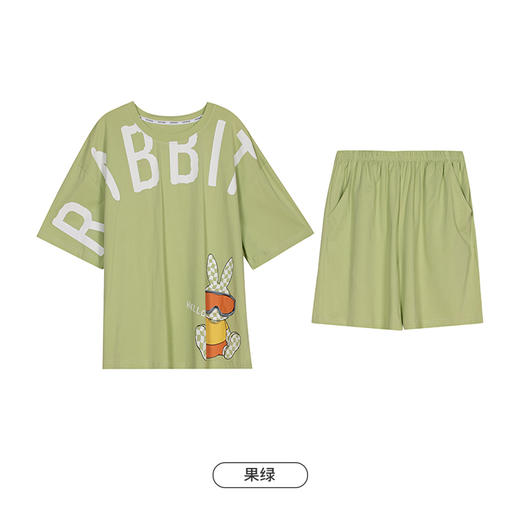 都市丽人生活家居女士棉质短袖短裤睡衣套装LH42R2 商品图9