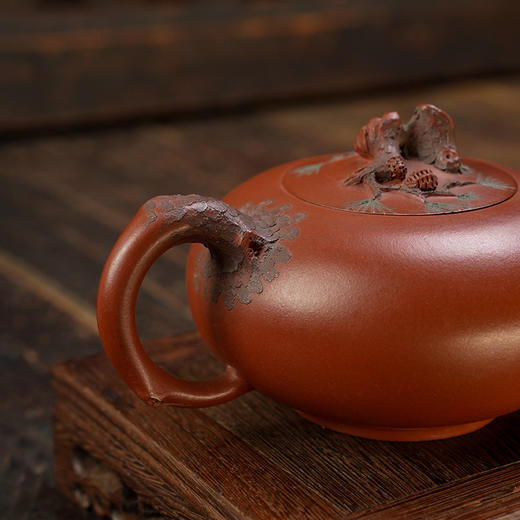 获奖作品	钱午生（钱和生）大青松壶 宜兴原矿茶壶紫砂壶功夫茶泡茶壶紫砂茶具仿古 商品图4
