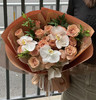 【珍贵时刻】19朵卡布奇诺玫瑰➕3朵蝴蝶兰，高端时尚花束 商品缩略图0