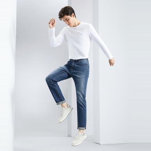 【含玉米纤维】柒牌直筒牛仔裤男2024春季新款蓝色休闲水洗长裤子	126H71170 商品图2