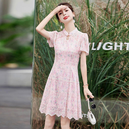 夏日新中式风穿搭舒适透气清凉连衣裙HR-WW55239 商品图1