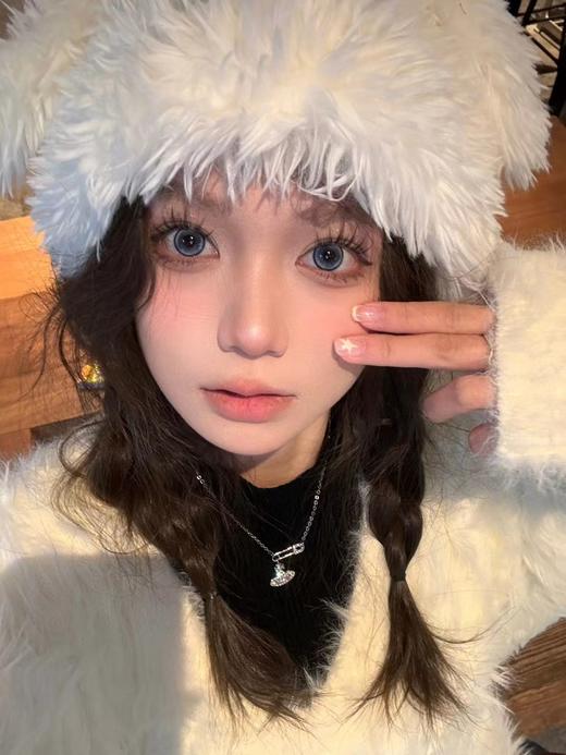 【大直径】Ealla girl- 猫眼圈圈蓝-14.5mm【年抛 度数0-800度 无525/575】 商品图3