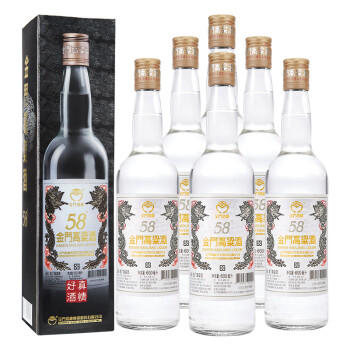 金门高粱 白金龙 清香型白酒 58度600ml*6瓶 整箱装 商务宴请送礼 商品图6