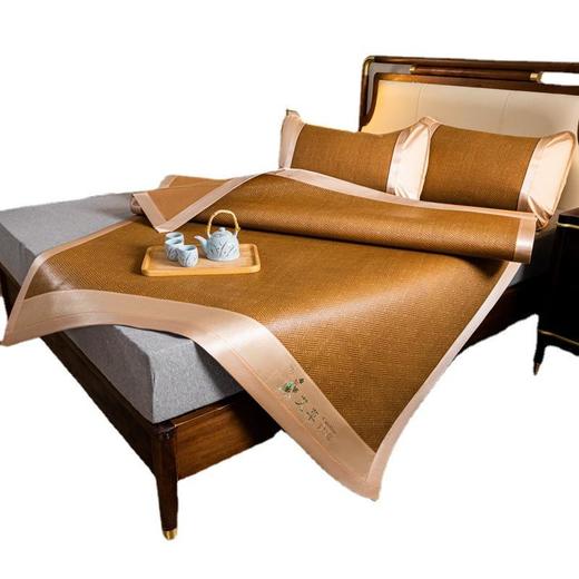 【艾草藤席三件套】家用空调软凉席夏季凉席三件套艾草因子凉感舒适安睡一整晚 商品图3