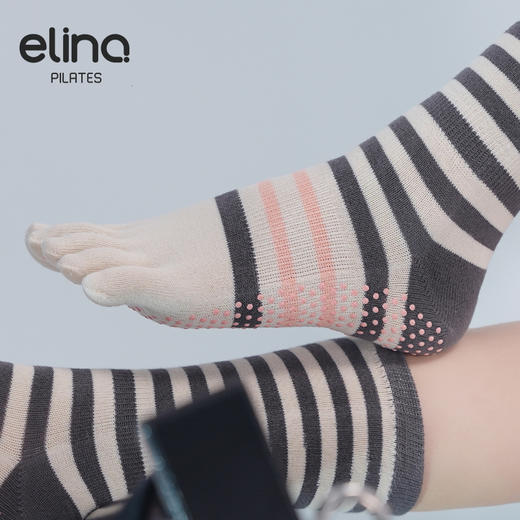 一恋普拉提2025横条防滑满趾袜EYG24011 商品图3