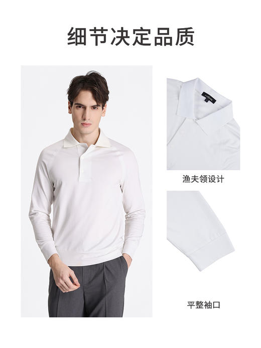 callisto白色棉混纺长袖T恤 STTSL101Y 商品图2