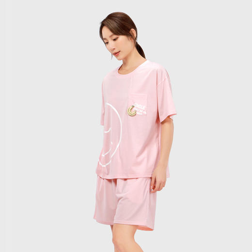 都市丽人生活家居女士棉质短袖短裤睡衣套装LH42R9 商品图1