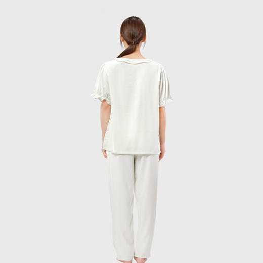 都市丽人生活家居女士梭织棉短袖长裤睡衣套装LH42S8 商品图2
