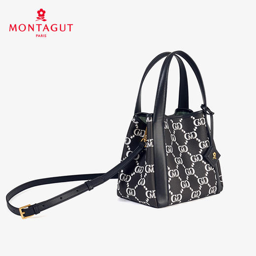 梦特娇女包新款小众时尚通勤复古老花水桶包礼盒单肩斜挎包女 商品图1