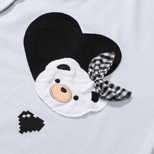 都市丽人生活家居女士棉质短袖短裤睡衣套装LH41V1 商品图5