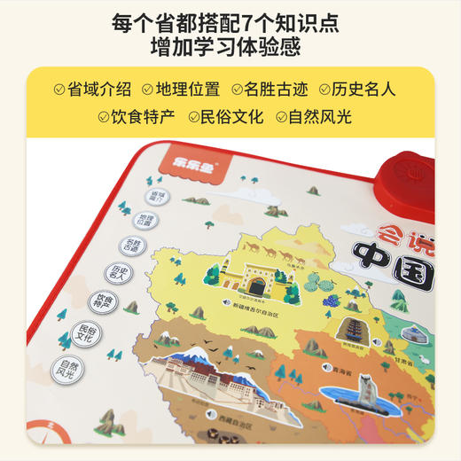 乐乐鱼会说话的有声中国地图讲解中国特色地域文化点读中国地图 商品图3