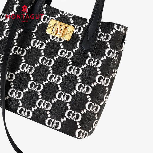 梦特娇女包新款复古老花手提包通勤小托特包高级感单肩斜挎包 商品图4