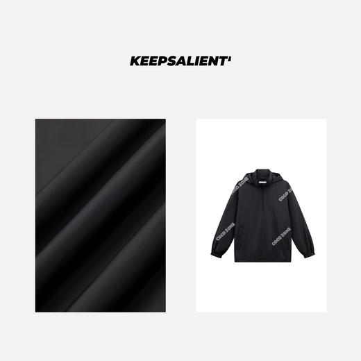 KS男女同款立领藏帽拉链拉链口袋套头夹克24KMJ0034 商品图2