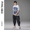PINLI品立夏季新款国潮醒狮短袖T恤男士印花潮牌休闲宽松上衣B242111113 商品缩略图1