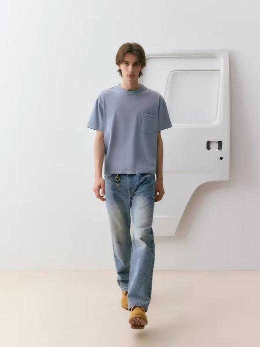 EviStub/E-4XCK87/14oz冈山赤耳怀旧水洗经典合身直筒牛仔裤 商品图0