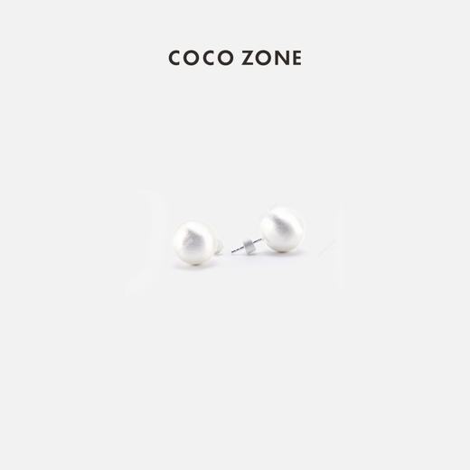 COCO ZONE高级感圆珠装饰设计气质耳针耳环CC2A0251 商品图0