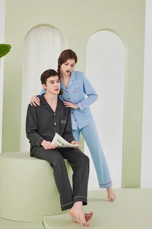 【两套减十元】超喜欢！裸感巨舒服，不易变形、不易起球，还带弹力，棉+莫代尔黄金配比！-男女款长袖短袖套装家居服 商品图1