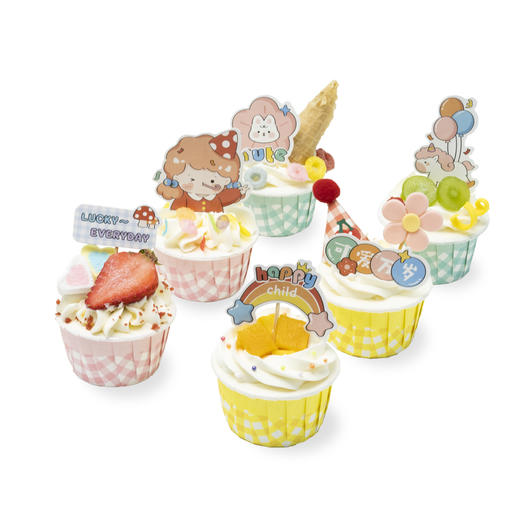 贝家烘焙 | 儿童节 女孩款纸杯蛋糕（6个装） 商品图0