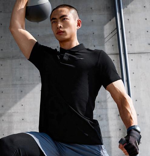 李宁健身系列男子短袖POLO衫APLU117-1 商品图0