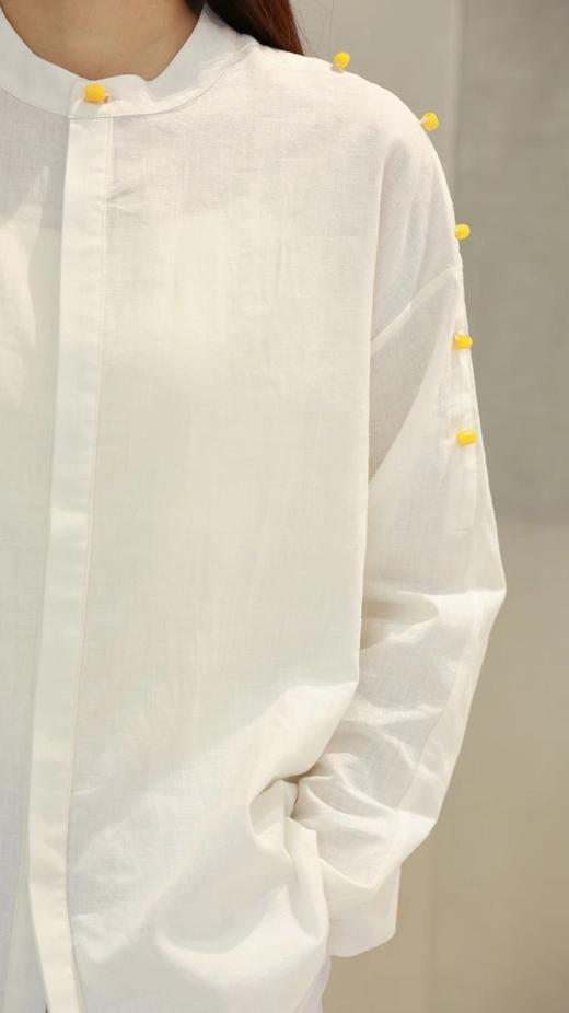 【抖音专属】圆领衬衣（1832524B山矾） 商品图0