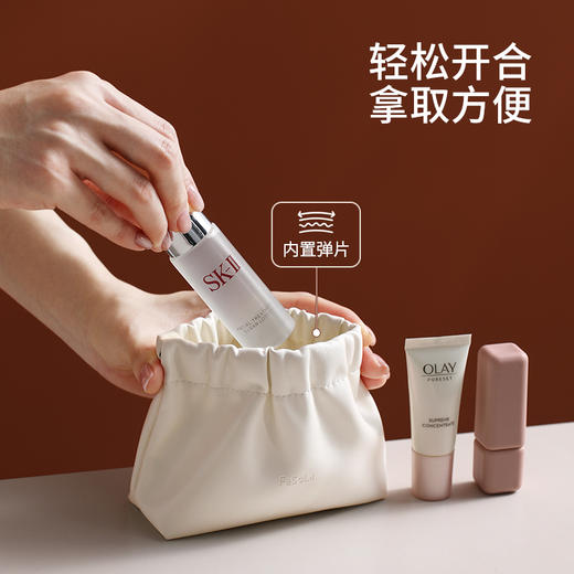 FaSoLa便携收纳袋PU防水自动闭合外出充电器耳机饰品化妆品收纳包 商品图2