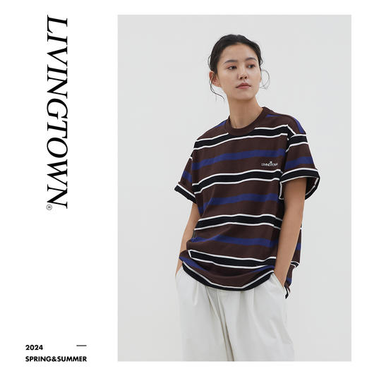 LIVINGTOWN/LT定制条纹短袖 商品图0