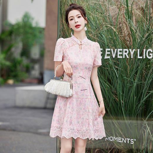 夏日新中式风穿搭舒适透气清凉连衣裙HR-WW55239 商品图0