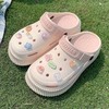 【DIY小怪兽花扣，一鞋两穿，凉鞋or拖鞋~~】时尚立体卡通软底包头洞洞鞋 厚底增高户外女士 夏季海边沙滩凉鞋拖鞋-QQ 商品缩略图12