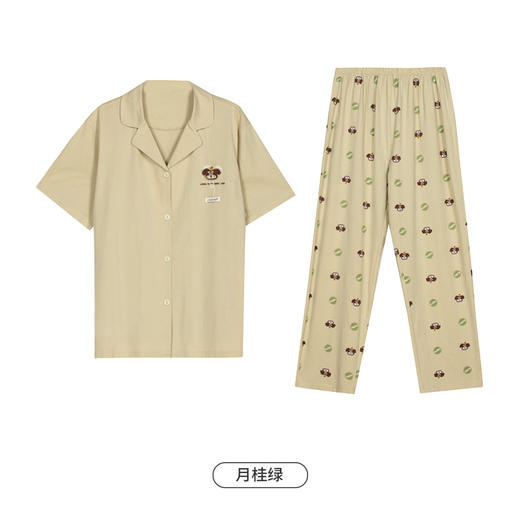 都市丽人生活家居女士棉质短袖长裤睡衣套装LH41V6 商品图10