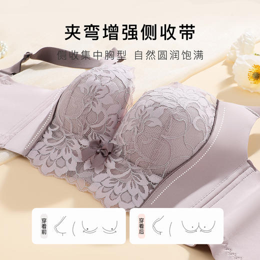小胸聚拢性感显大调整型文胸女加宽侧比收副乳无钢圈美背文胸罩片片繁星 商品图2