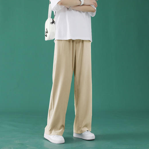 【超薄冰丝❗️潮流百搭休闲长裤】男女同款，宽松有型，夏季垂感，时尚韩版痞帅直筒裤子父亲节礼物新年礼盒年货礼盒 商品图6