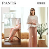 OLrain欧芮儿粉色直筒休闲裤女夏季2024年新款高腰慵懒感阔腿裤 商品缩略图3