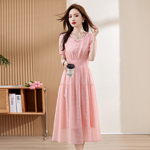 气质名媛显瘦，精致超好看雪纺连衣裙HR-MJY8226 商品图0