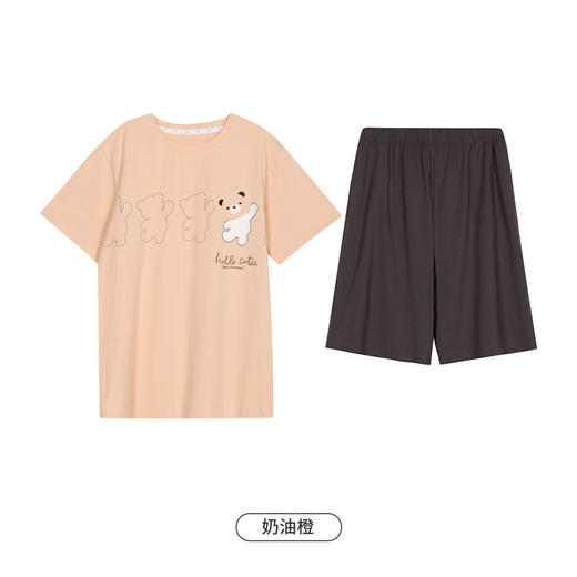 都市丽人生活家居男士棉质短袖短裤都市锋尚睡衣套装FH49C2 商品图7