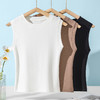 修身显瘦夏季轻薄透气中领无袖打底背心女时尚内搭可外穿24348中领无袖打底衫 商品缩略图5