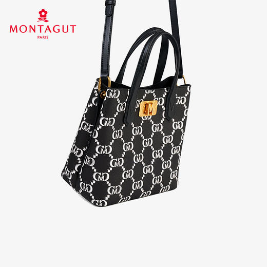 梦特娇女包新款复古老花手提包通勤小托特包高级感单肩斜挎包 商品图3