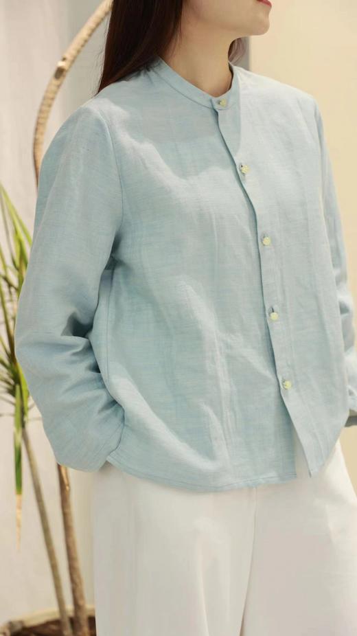 【抖音专属】立领衬衣（21710804-云门） 商品图4