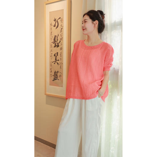 【线上专属】宽松套头衫（22708284-小红） 商品图1