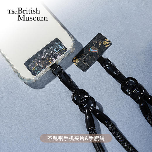 大英博物馆 盖亚·安德森猫和她的朋友们系列 萌趣表情包手机夹片挂绳 莲花手机夹片挂绳 商品图0