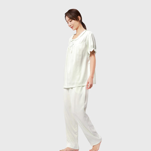 都市丽人生活家居女士梭织棉短袖长裤睡衣套装LH42S8 商品图1