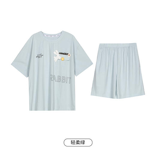 都市丽人生活家居女士棉质短袖短裤睡衣套装LH42R7 商品图9