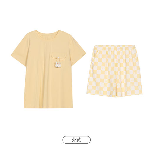 都市丽人生活家居女士棉质短袖短裤睡衣套装LH42S6 商品图9