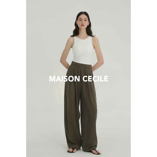 MAISON CECILE六色/本期推荐干丝桑蚕丝夏日松紧腰神裤 商品图3
