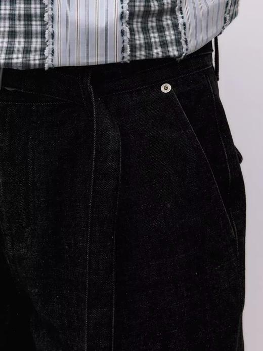 EviStub/E-4XDK225/复古可拆卸腰带水洗牛仔短裤 商品图4