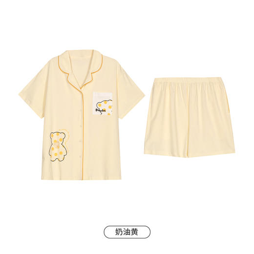 都市丽人生活家居女士棉质短袖短裤睡衣套装LH41V5 商品图10