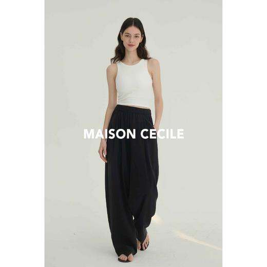 MAISON CECILE六色/本期推荐干丝桑蚕丝夏日松紧腰神裤 商品图4