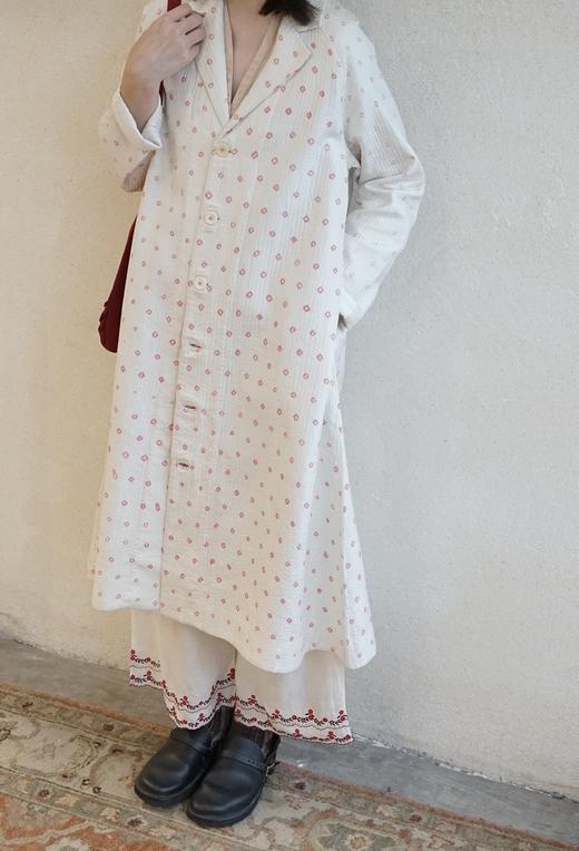 MAKU textiles｜丝棉粉印花长外套大衣 商品图2