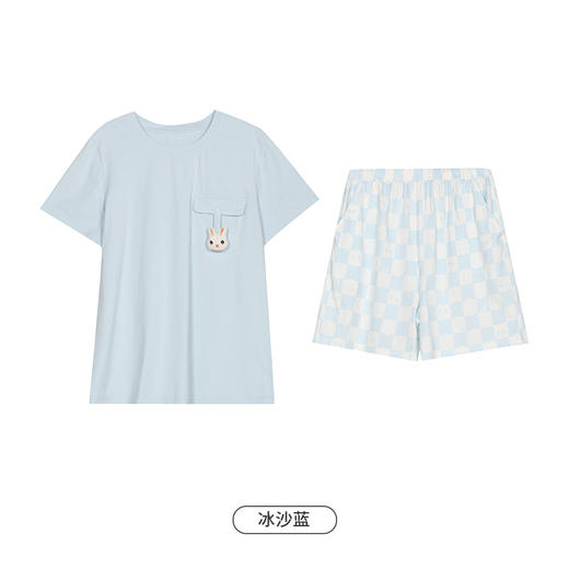 都市丽人生活家居女士棉质短袖短裤睡衣套装LH42S6 商品图10